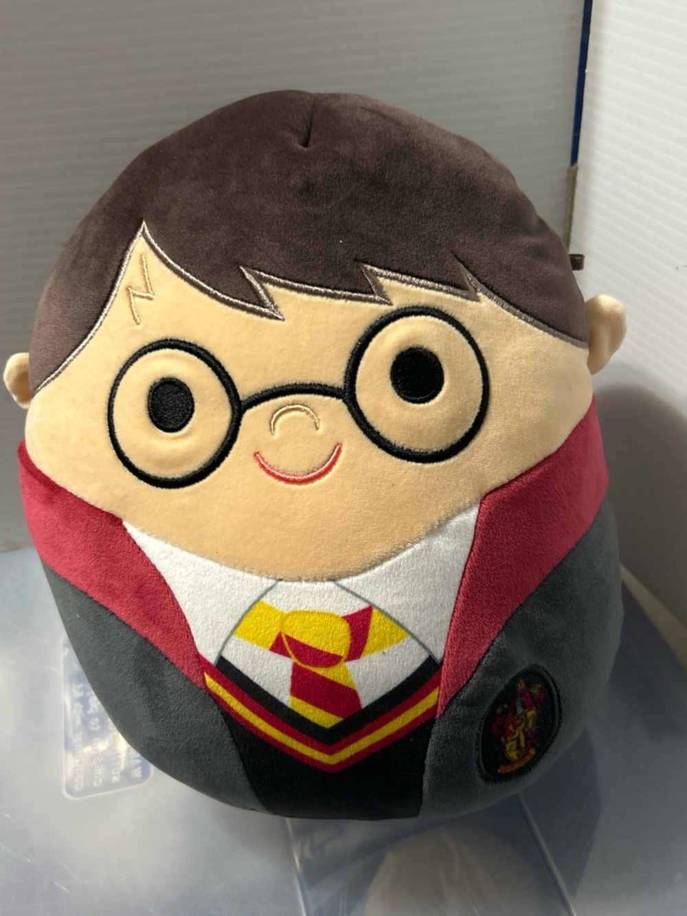 Plush Wizard Character Stuffed Toy in Brown, Red, Yellow
